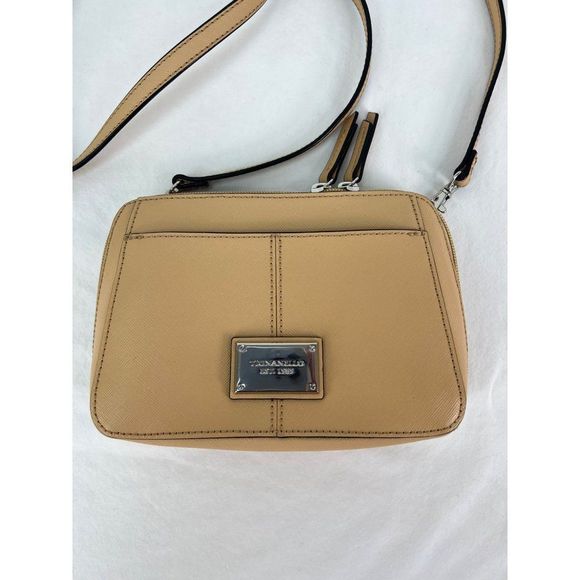 Tignanello Belt Bag Bella Belt Bag Dune Genuine Leather Crossbody RFID Beige - Picture 2 of 9